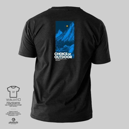 Pinnacle T-Shirt Blue Valley - Black