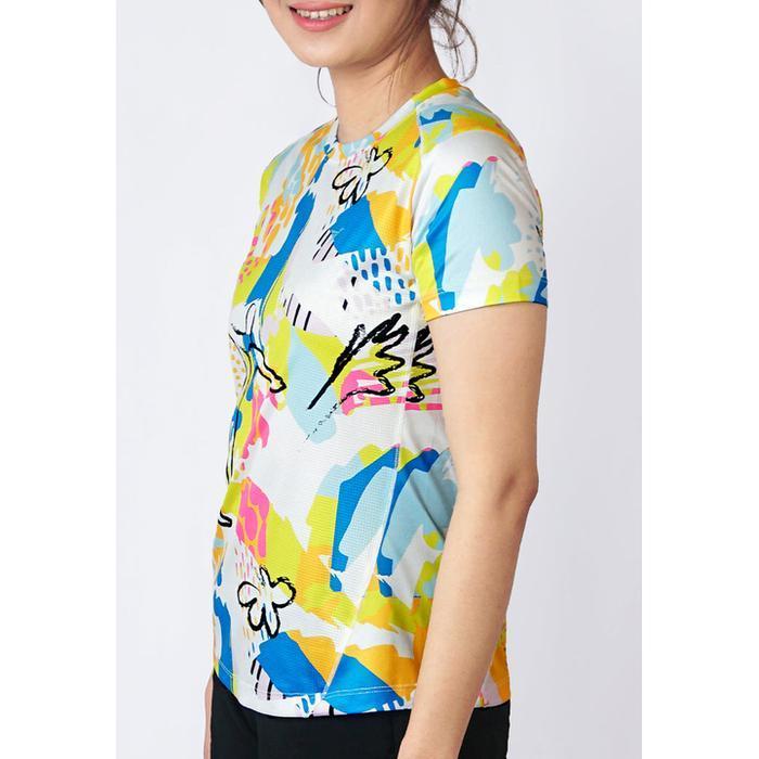 Kaos Olahraga Wanita - Trijee Norinda Women Short Sleeve (White Lime)