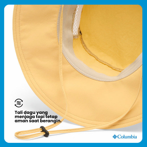 Topi Hiking Outdoor Columbia Bora Bora Booney (Sand Dune) – Bucket Hat Anti UV, Breathable & Adjustable