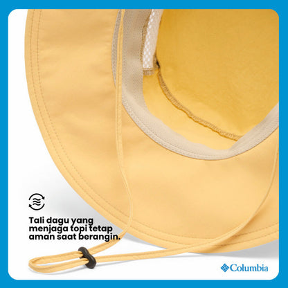 Topi Hiking Outdoor Columbia Bora Bora Booney (Sand Dune) – Bucket Hat Anti UV, Breathable & Adjustable