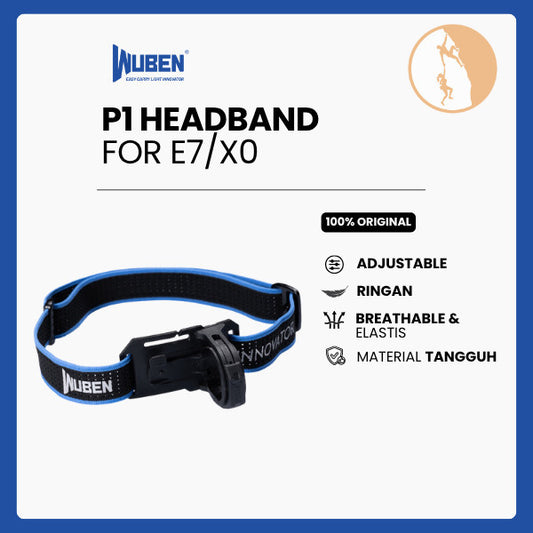 Tali Headlamp  WUBEN P1 Headband untuk Headlamp E7 X0