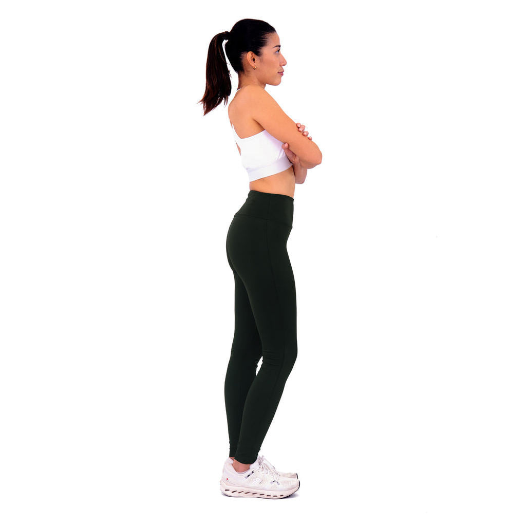 Celana Legging Olahraga Wanita - Trijee ES Long Legging Slim (Army Green)
