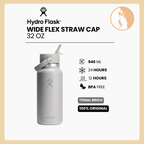 Hydro Flask Wide Flex Straw Cap 32oz/946ml - TONAL BIRCH