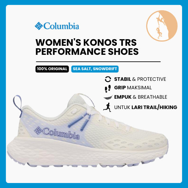 Sepatu Lari Wanita  - Columbia Women's Konos TRS Trail Performance Shoes  (Sea Salt, Snowdrift)