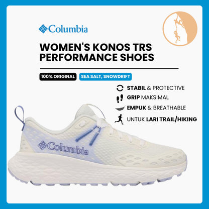 Sepatu Lari Wanita  - Columbia Women's Konos TRS Trail Performance Shoes  (Sea Salt, Snowdrift)