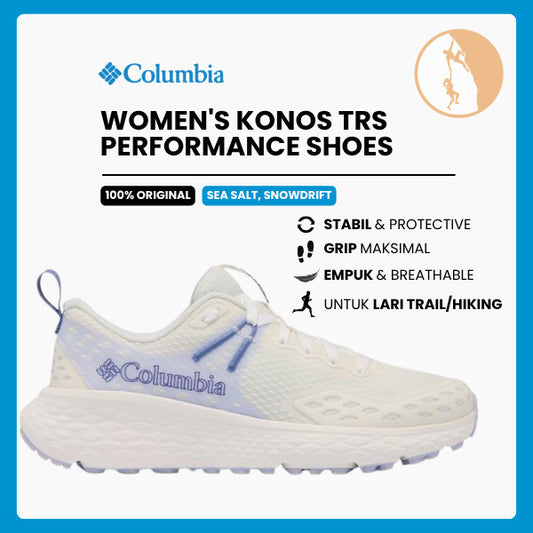 Sepatu Lari Wanita  - Columbia Women's Konos TRS Trail Performance Shoes  (Sea Salt, Snowdrift)