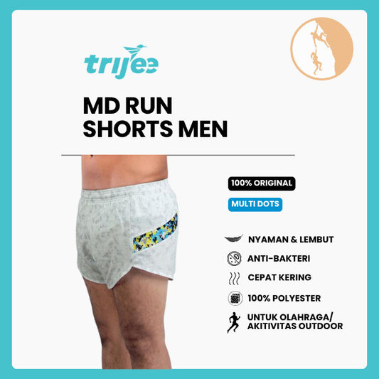 Celana Pendek Lari Pria - Trijee MD Run Shorts Men (Multi Dots)