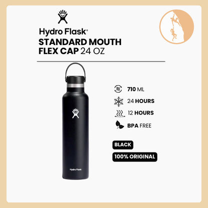Hydro Flask Standard Mouth Flex Cap 24oz/710ml - BLACK