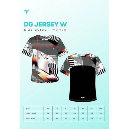Kaos Olahraga Wanita - Trijee DG Jersey Women Short Sleeve (Duochrome Glitch)