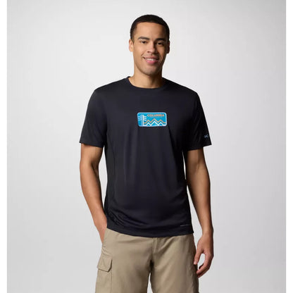 Kaos Olahraga Pria - Columbia Zero Rules™ Light SS Graphic Crew (Black, A Cooled)