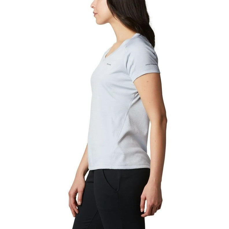 Kaos  Olahraga Wanita  - Columbia Womens Zero Rules SS Shirt (Cirrus Grey Heather)
