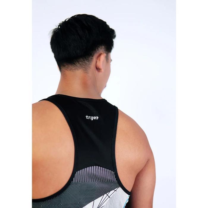 Kaos Tank Top Lari/Olahraga Pria - Trijee DG Racerback Men (Duochrome Glitch)