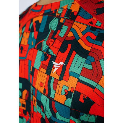 Kaos Olahraga Pria - Trijee Numa Men Jersey Short Sleeve (Turqoise Orange)