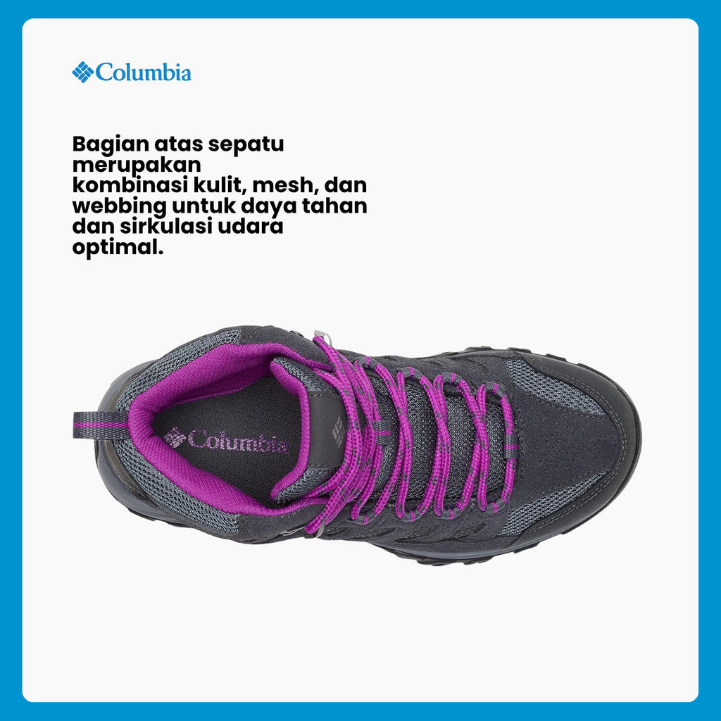 Sepatu Hiking Wanita Mid-cut Boots - Columbia Women's Crestwood™Mid Waterproof Boots - Graphite/Bright Plum