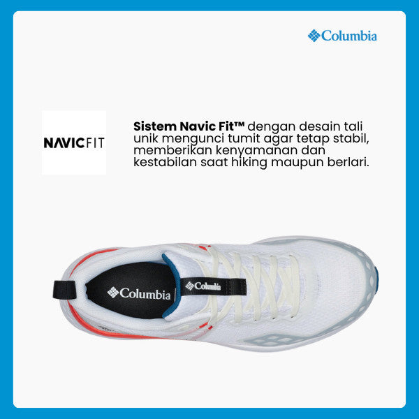 Sepatu Lari/Trail Running Pria - Columbia Men's Konos™ TRS Performance Shoes (White/Poppy Red)