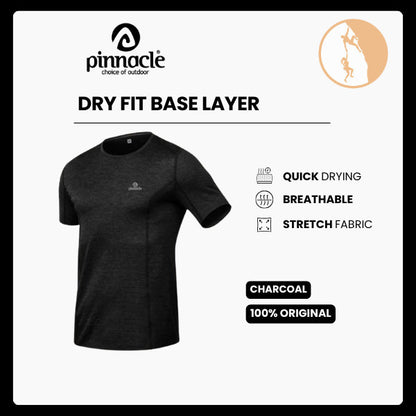 Pinnacle Dry Fit Base Layer - Charcoal