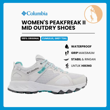 Sepatu Hiking Wanita Waterproof - Columbia Men's Peakfreak™ II Outdry™ Hiking Shoe (Cumulus/Grey Teal)