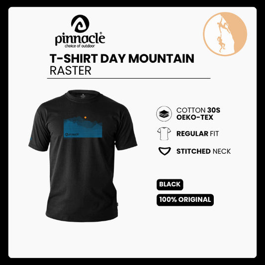 Pinnacle T- Shirt Mountain Raster Black