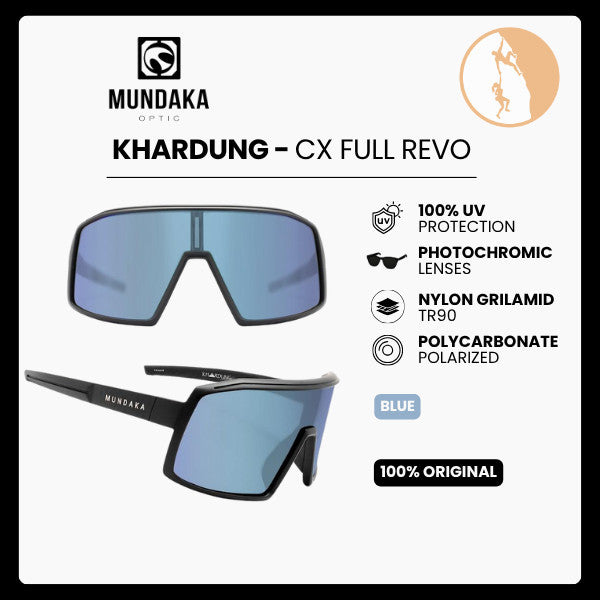 Mundaka Optic KHARDUNG (Blue / CX Full Revo) - Eyewear/Sunglasses/Kacamata Sport