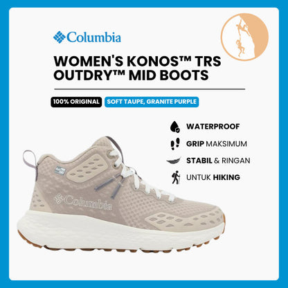 Sepatu Hiking Wanita Mid-cut Boots - Columbia Women's Konos™ TRS OutDry™ Mid Shoes - Soft Taupe/Granite Purple