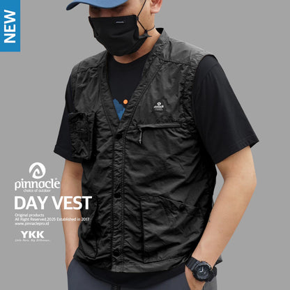 Pinnacle Day Vest Black – Rompi Kasual & Outdoor Yang Ringan & Multi Saku