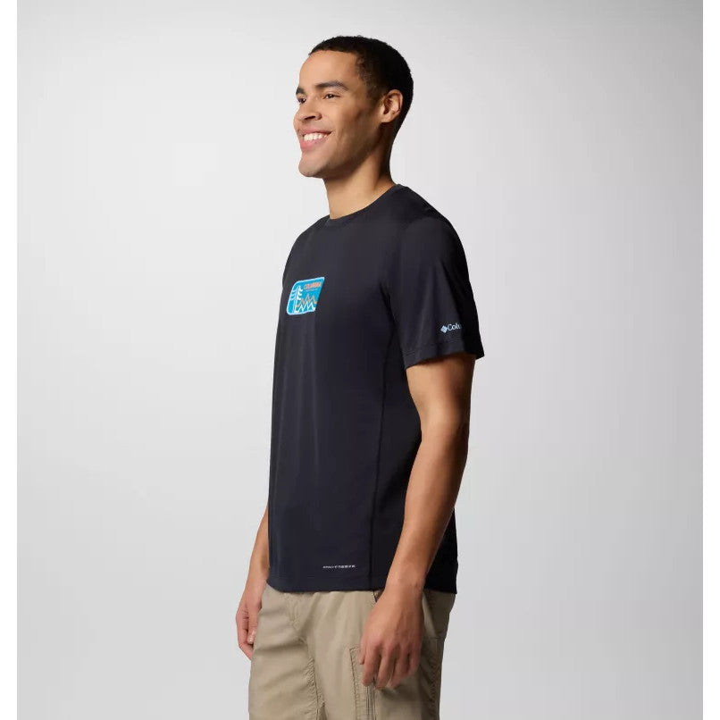 Kaos Olahraga Pria - Columbia Zero Rules™ Light SS Graphic Crew (Black, A Cooled)