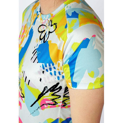Kaos Olahraga Wanita - Trijee Norinda Women Short Sleeve (White Lime)