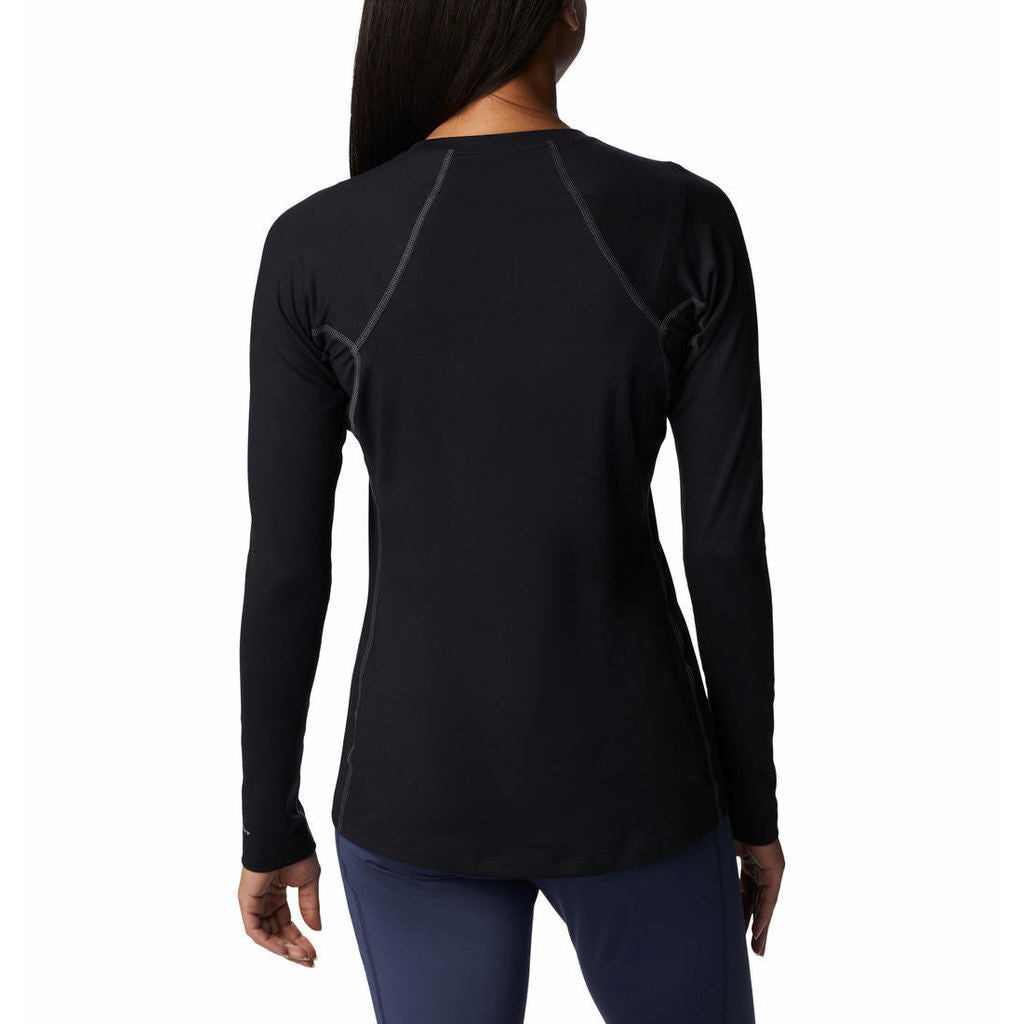 Kaos Baselayer Lengan Panjang Wanita - Columbia Women Black Heavyweight Stretch Long Sleeve