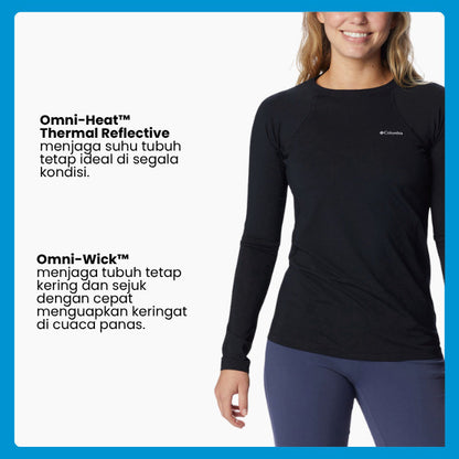 Kaos Dalam Wanita Lengan Panjang Thermal - Columbia Women's Midweight Stretch Long Sleeve Top Base Layer