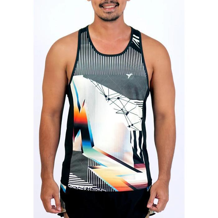 Kaos Tank Top Lari/Olahraga Pria - Trijee DG Racerback Men (Duochrome Glitch)