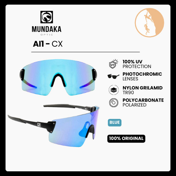 Mundaka Optic AI1 (Blue / CX) - Eyewear/Sunglasses/Kacamata Sport