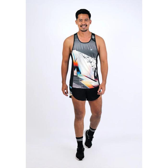 Kaos Tank Top Lari/Olahraga Pria - Trijee DG Racerback Men (Duochrome Glitch)