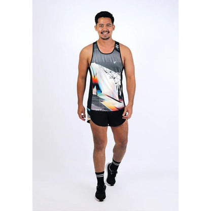 Kaos Tank Top Lari/Olahraga Pria - Trijee DG Racerback Men (Duochrome Glitch)