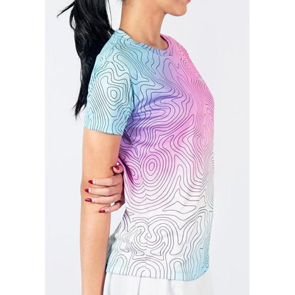 Kaos Olahraga Dry Fit Wanita - Trijee Madalena II / Women Short Sleeve (White Contour)