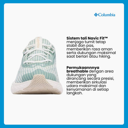 Sepatu Lari Wanita  - Columbia Women's Konos Swift Running Shoes - Sea Salt/Cool Green
