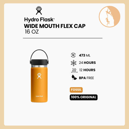 Hydro Flask Wide Mouth Flex Cap 16oz/473 ml- FOSSIL