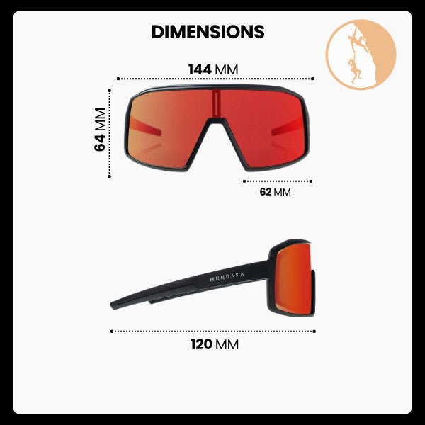 Mundaka Optic KHARDUNG (Black / CX Full Revo) - Eyewear/Sunglasses/Kacamata Sport