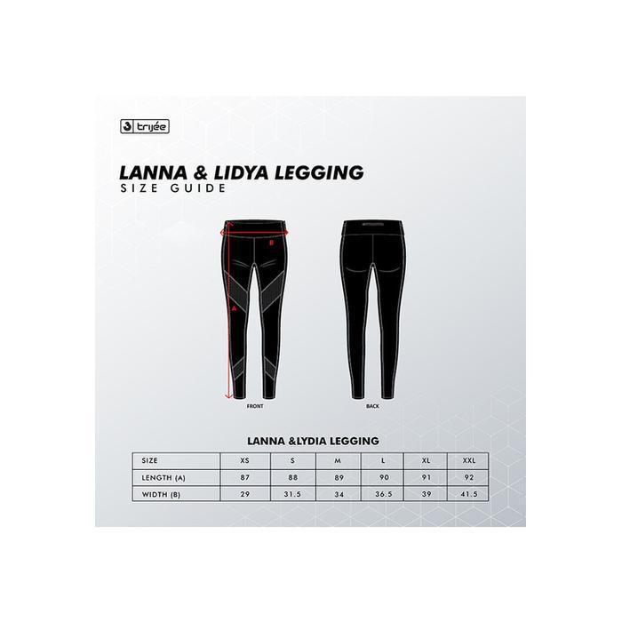 Celana Legging Olahraga Wanita - Trijee Luna II Women Legging Sport 7/8 (Black)