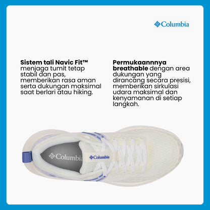 Sepatu Lari Wanita  - Columbia Women's Konos TRS Trail Performance Shoes  (Sea Salt, Snowdrift)