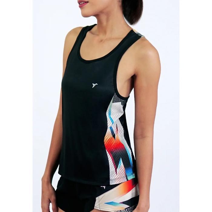 Kaos Tank Top Lari Wanita - Trijee DG Racerback Women (Duochrome Glitch)
