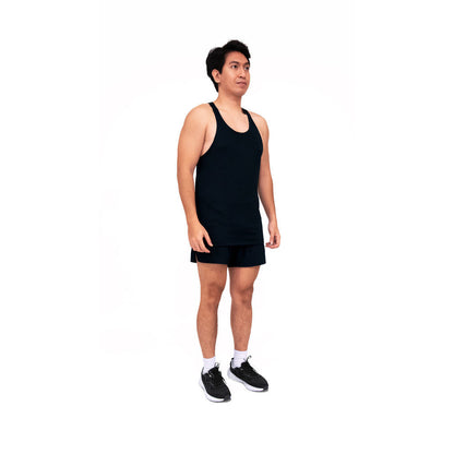 Kaos Tank Top Lari Pria - Trijee  Men's ES Racerback M (Black)