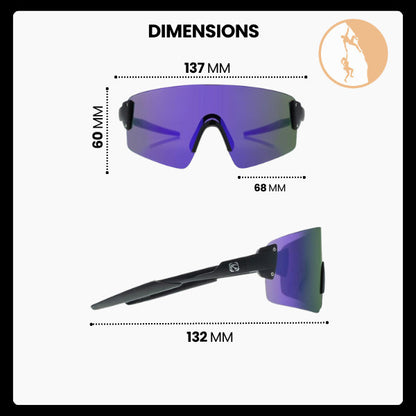 Mundaka Optic AI1 (Purple / CX Full Revo) - Eyewear/Sunglasses/Kacamata Sport