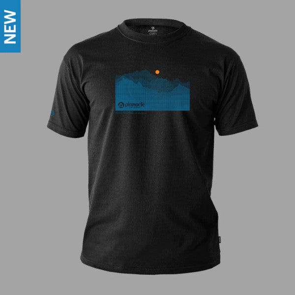 Pinnacle T- Shirt Mountain Raster Black