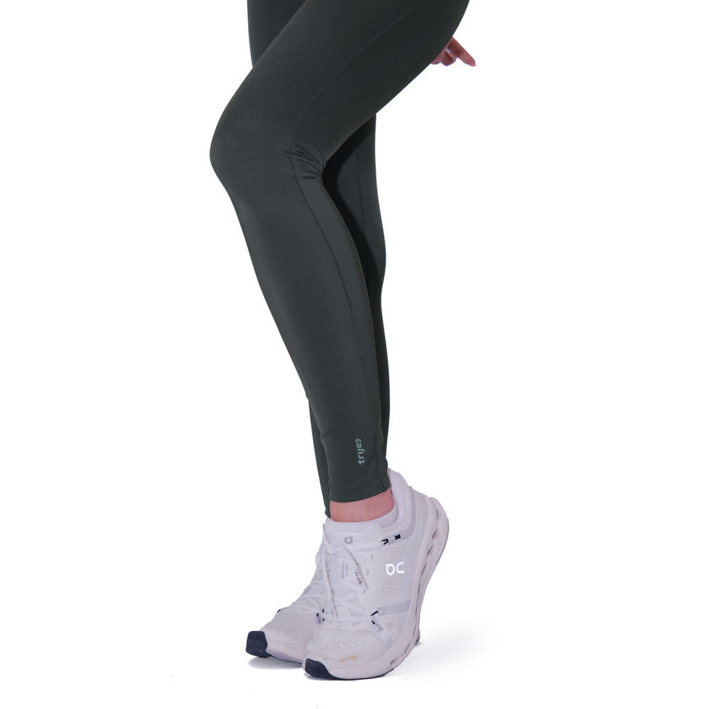 Celana Legging Olahraga Wanita - Trijee ES Long Legging Slim (Army Green)