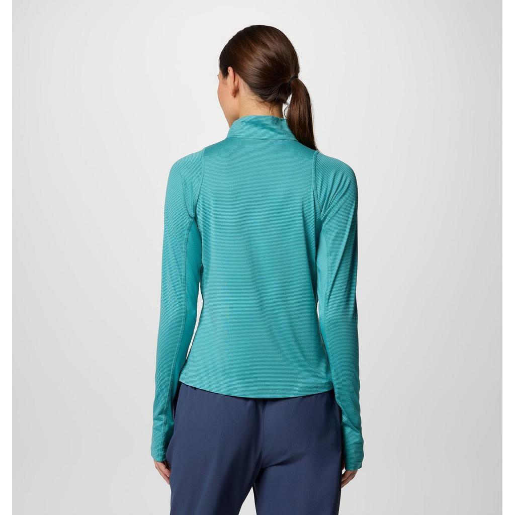 Columbia Women's Weekend Ascent™ Half Zip Shirt (Teal) – Baju Hiking & Outdoor Wanita