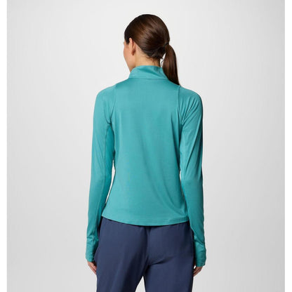 Columbia Women's Weekend Ascent™ Half Zip Shirt (Teal) – Baju Hiking & Outdoor Wanita