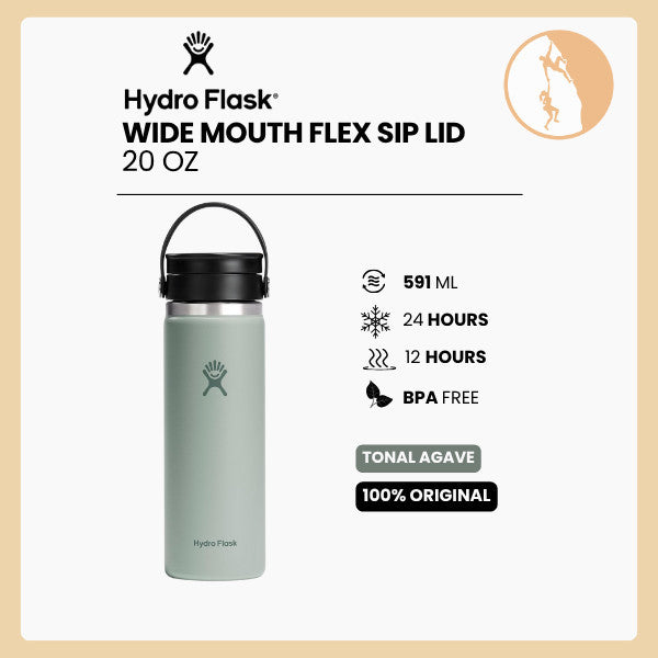 Hydro Flask Wide Mouth Flex Sip Lid 20oz/591ml - AGAVE