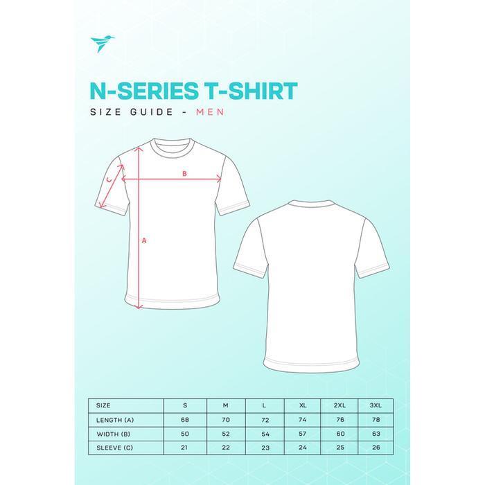 Kaos Olahraga Pria - Trijee Numa Men Jersey Short Sleeve (Turqoise Orange)