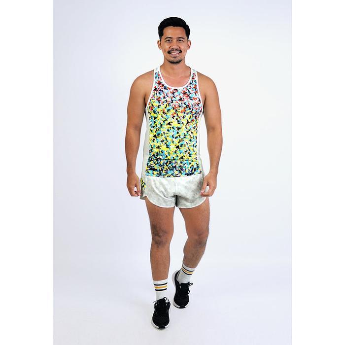 Kaos Singlet/Tank Top Lari Pria - Trijee MD Racerback Men (Multi Dots)