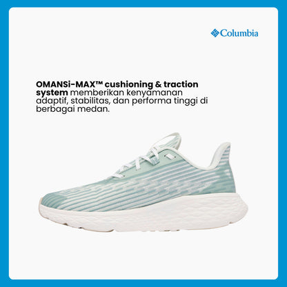 Sepatu Lari Wanita  - Columbia Women's Konos Swift Running Shoes - Sea Salt/Cool Green